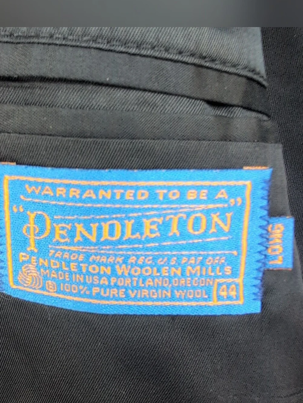 Vtg Pendleton Jacket 44L Gray Tweed Wool Western Elbow Patches Sawtooth USA